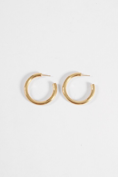 Aros curvos 4 cm acero dorado