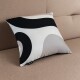 Set x4 funda de almohadones lisa 43 x 43 cm RAYAS NEGRO Y GRIS