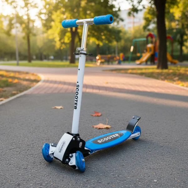 Monopatín Básico Scooter Con Luces Tripatin Azul