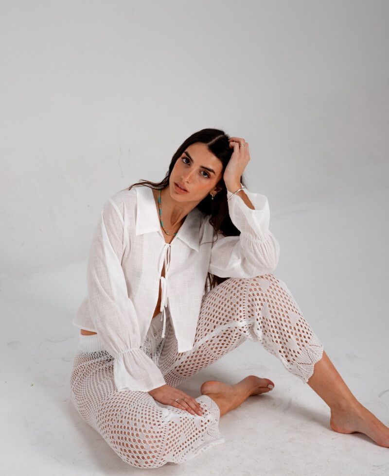 Pantalón calado blanco