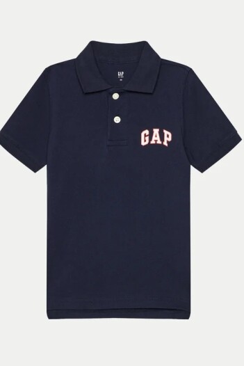 Remera Polo Logo Gap Manga Corta Niño Tapestry Navy