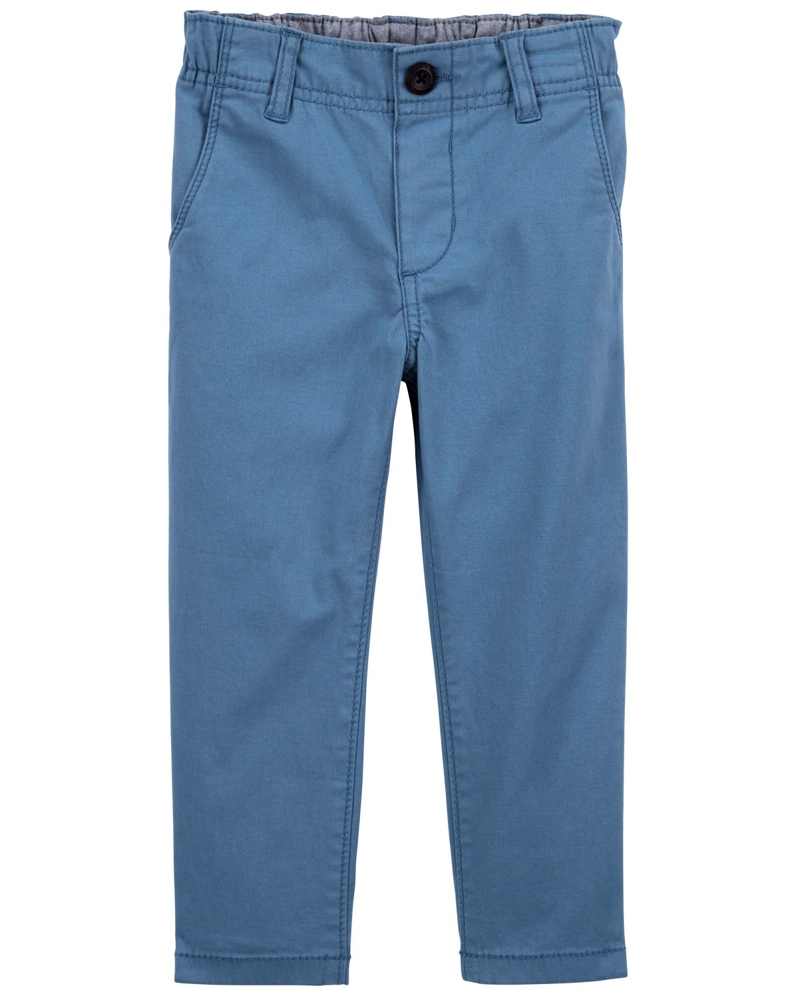 Pantalón de algodón, clásico, ajustado. Talles 2-5T Sin color