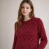 Sweater vialuna Bordó