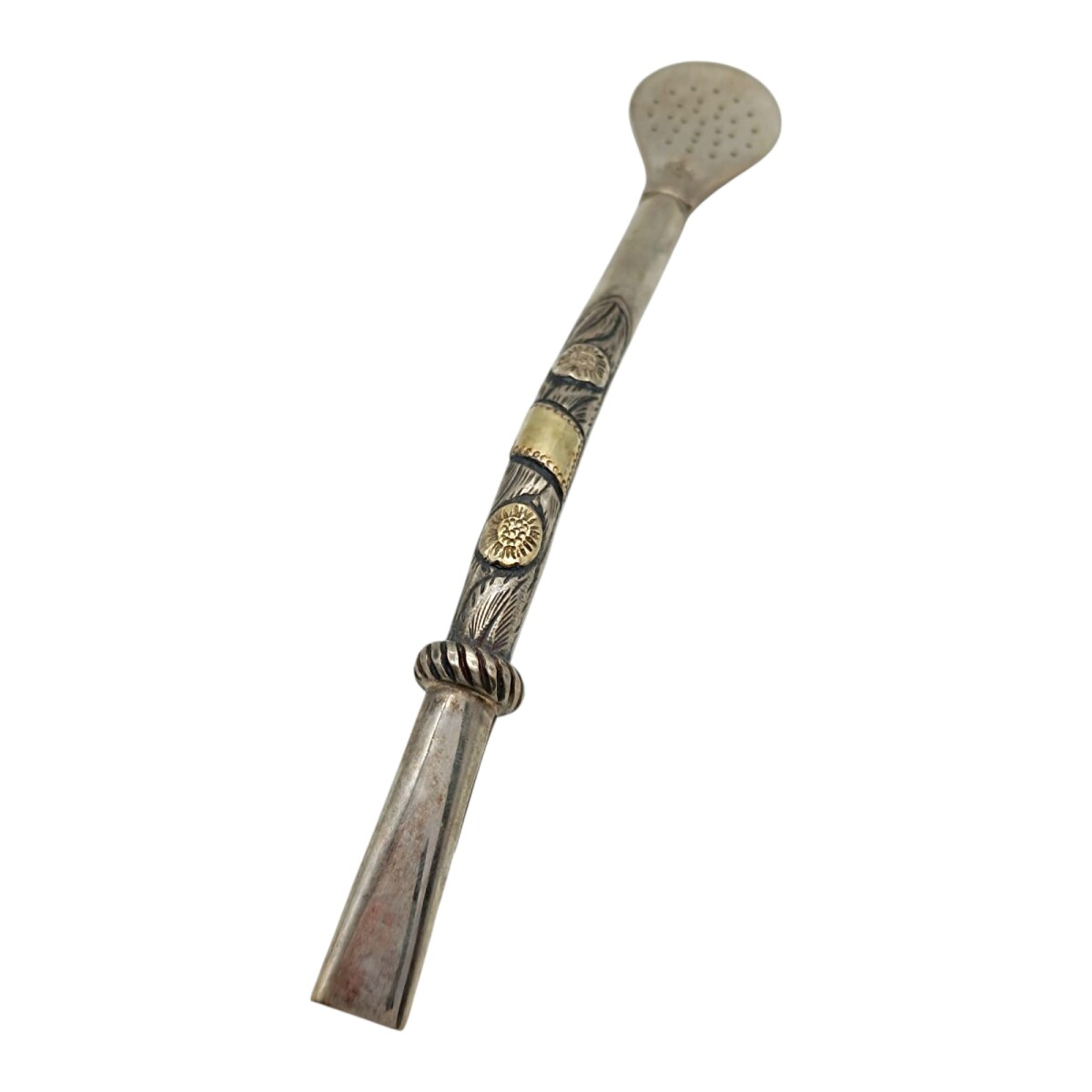 BOMBILLA CRIOLLA PLATA Y ORO 33 - plateadouniforme 