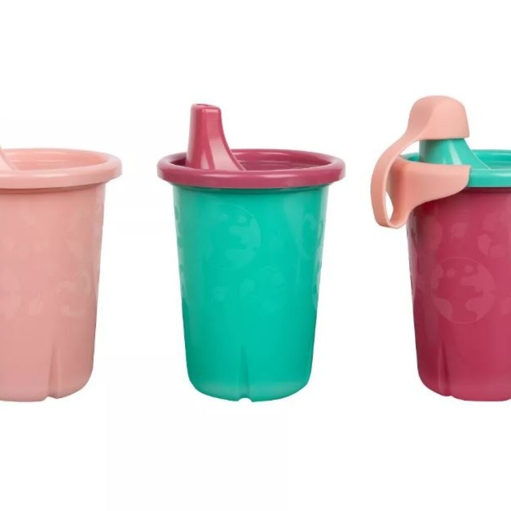 Set 3 Vasos Con Tapa Nena The First Years THE FIRST YEARS SET 3 VASOS CON TAPA NENA