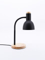 LÁMPARA DE ESCRITORIO BASE MADERA NEGRO