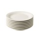 Set x6 Plato llano 25cm Opalina BLANCO
