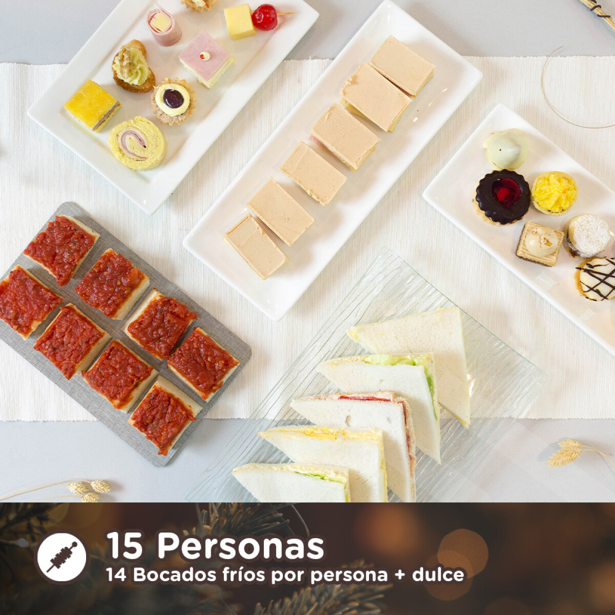 Lunch Fiestas 15 personas - (Pizza) - 000 