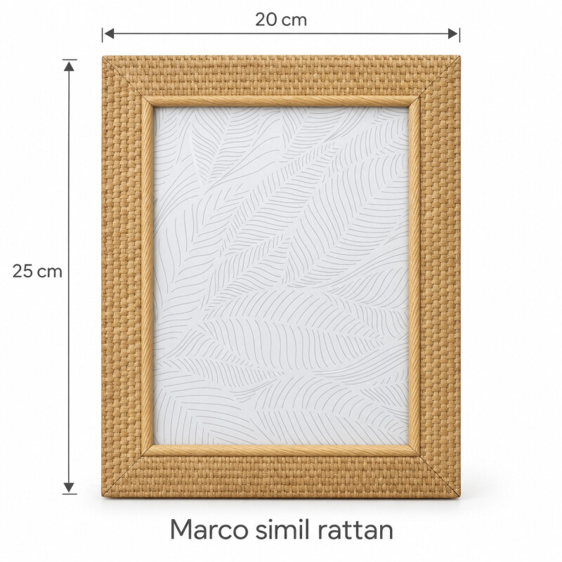 Portarretrato Símil Ratán 20x25 cm - Natural Claro Portarretrato Símil Ratán 20x25 cm - Natural Claro