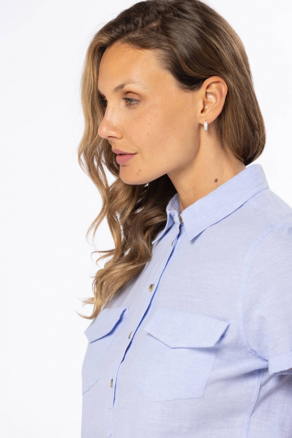 CAMISA DE LINO Lila