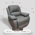 Sofá Sillón Poltrona Reclinable Masajeador Electrico Cuerina Color Gris Cuerina