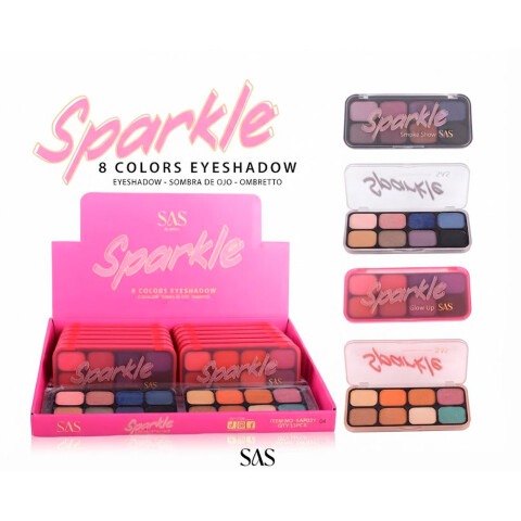 SAS Paleta de sombras para ojos de 8 colores Sas Paleta De Sombras Para Ojos De 8 Colores