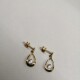 Caravanas pendientes gota con Zirconia en Oro 18kt Caravanas pendientes gota con Zirconia en Oro 18kt