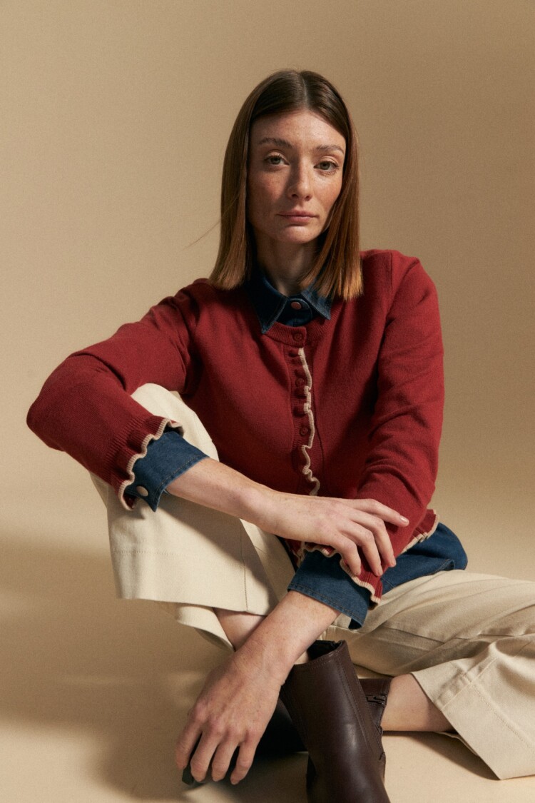 CARDIGAN ROSELA Rojo Tabasco