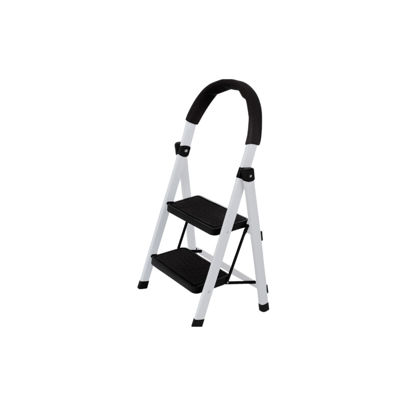 Escalera Tijera 2 Escalones De plastico Negro/Blanco