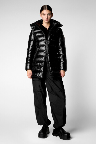 HOODED COAT MARJORIE Negro