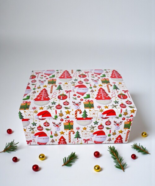 Caja Rigida Navidad 21,5 x 28,5 x 12,5 Diseño 1