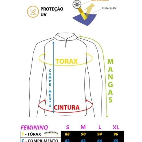 Remera de pesca FEMENINA con protección UV50+ KING BRASIL KFF603