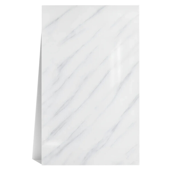 Pack x5 Placa PVC Símil Mármol 2,44x1,22m 3mm Resistente Variante Blanco Veteado