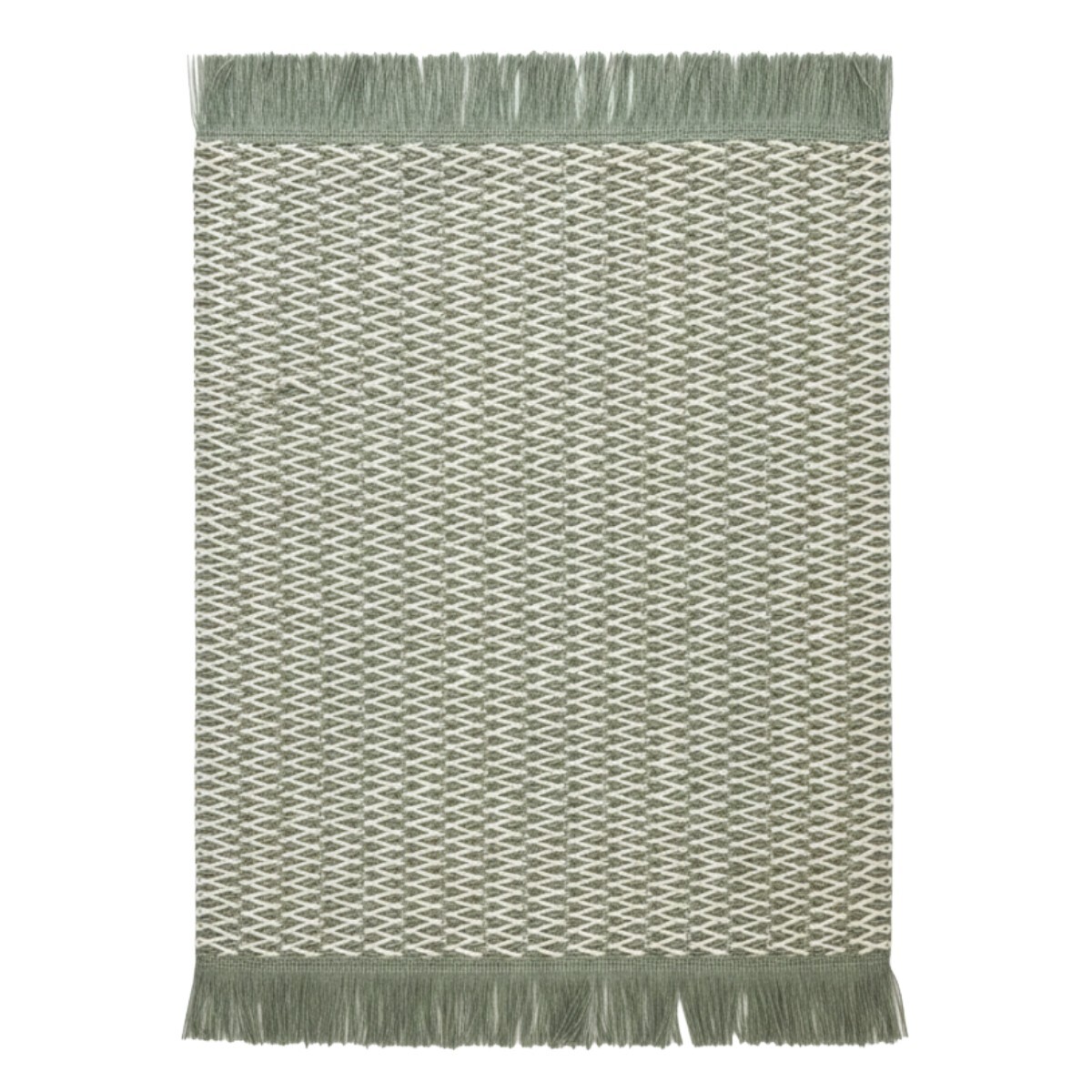 INDIVIDUAL RECT VERDE COMB C/FLECOS 30X45CM 