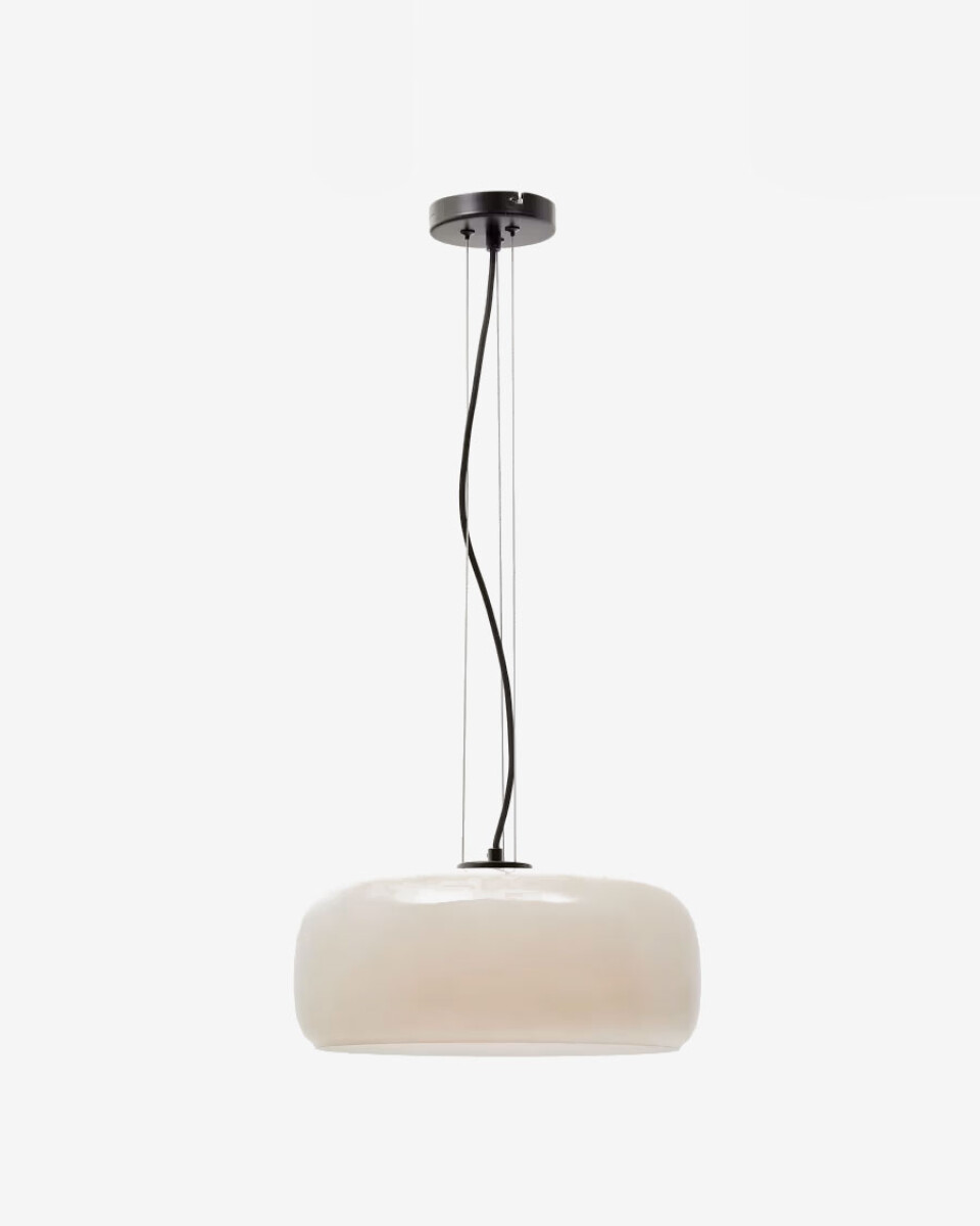 Lámpara de techo Reig de cristal - gris claro, Ø 38 cm 