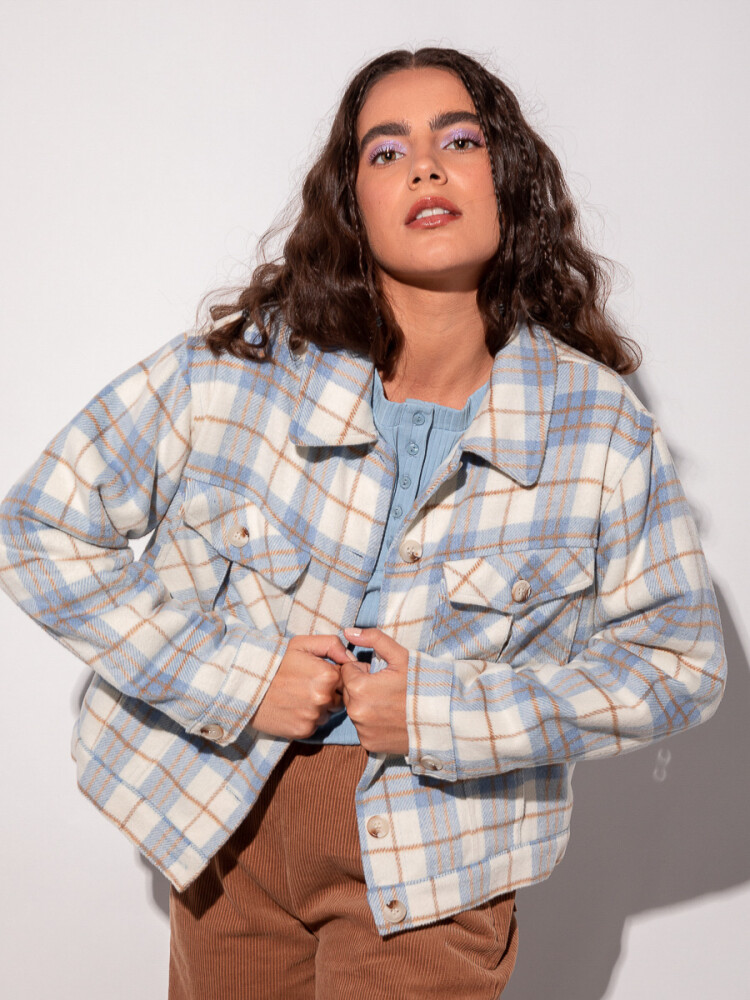 SOBRECAMISA LAURENTE Celeste Grisáceo