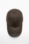 Cap washed pespuntes marrón