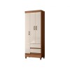 Ropero 3 puertas 2 cajones - Fit Marron