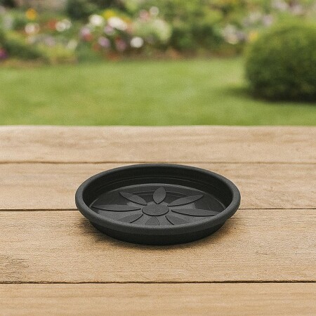 PLATO MACETA PLASMONT N3 24.5CM NEGRO PLATO MACETA PLASMONT N3 24.5CM NEGRO