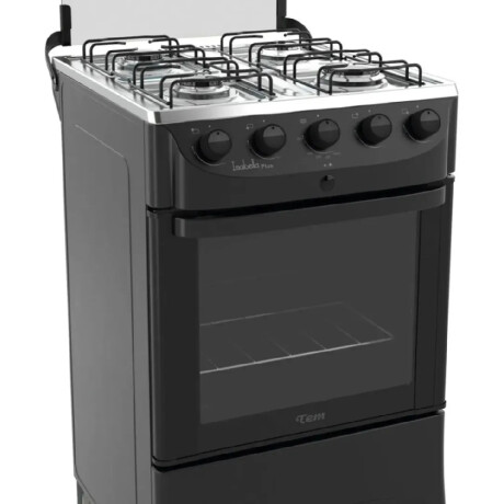 Cocina Tem Isabella Plus 4 Hornallas Supergas con Grill Eléctrico Negra Cocina Tem Isabella Plus 4 Hornallas Supergas con Grill Eléctrico Negra