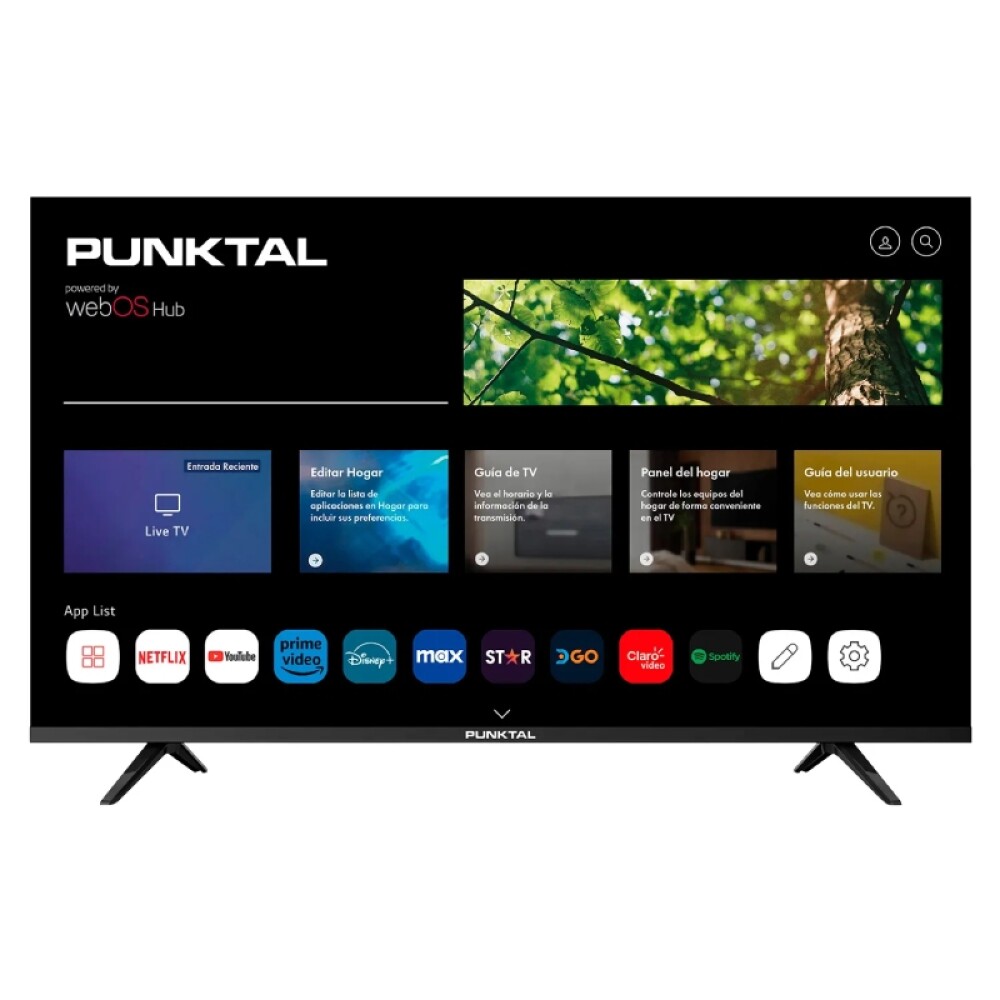 PANTALLA LED 55" SMART 4K UHD - ISDBT - WEBOS - NETFLIX - Y/YUBE S/MARCO C/VOZ acero inoxidable