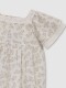 Vestido De Plumeti Estampado Blanco Roto