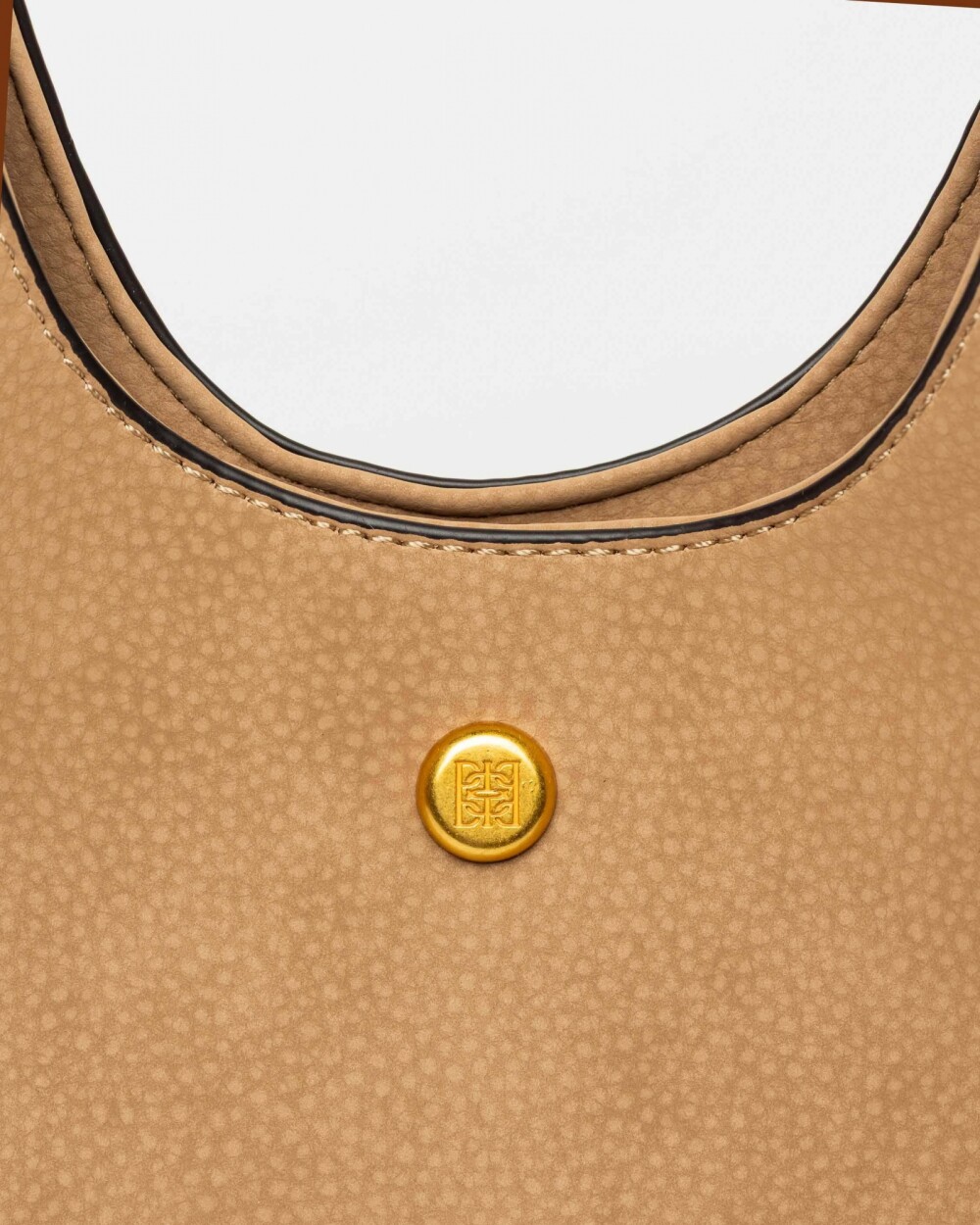 Cartera al hombro Raw en efecto gamuza Taupe