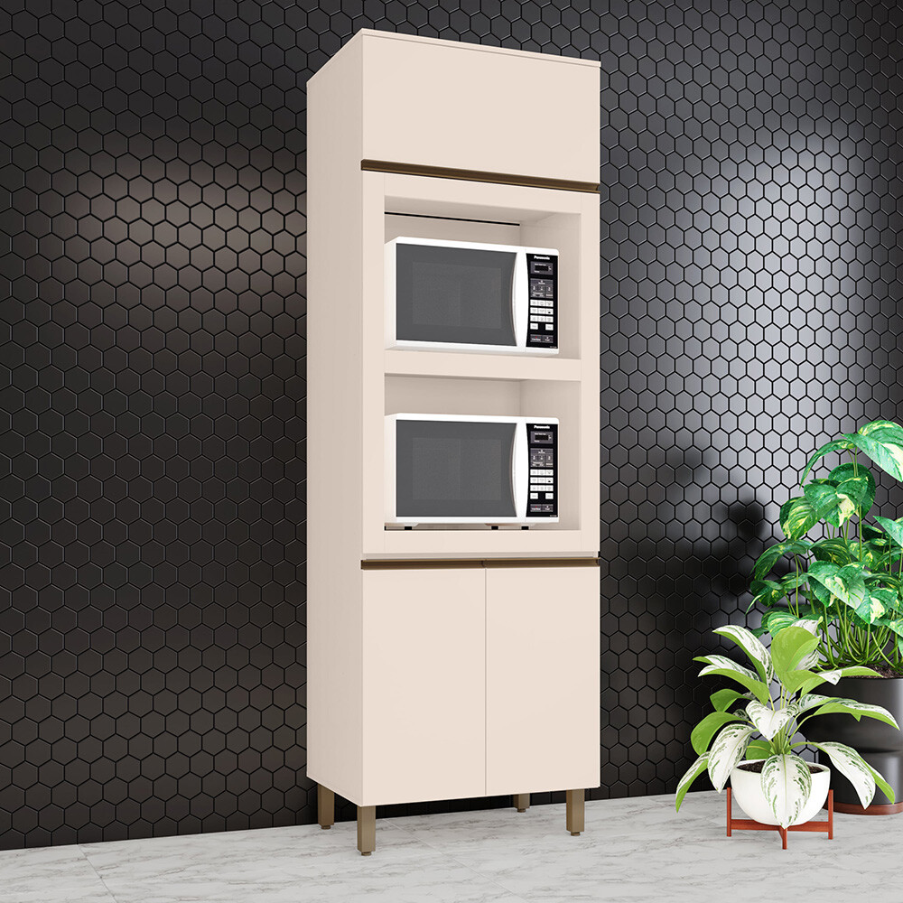 PANELERO TORRE 3 PUERTAS ARMARIO CON ESTANTERÍA PARA MICROONDAS PANELERO TORRE 3 PUERTAS ARMARIO CON ESTANTERÍA PARA MICROONDAS