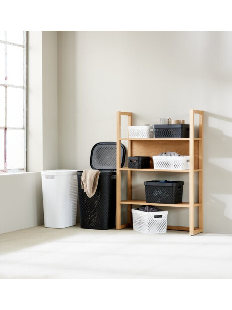 Cesta para ropa INFINITY plástico negro Cesta para ropa INFINITY plástico negro