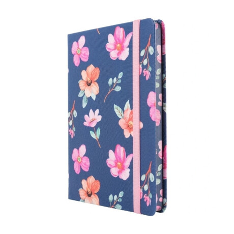 Cuaderno Mooving Notes Flores fondo Azul