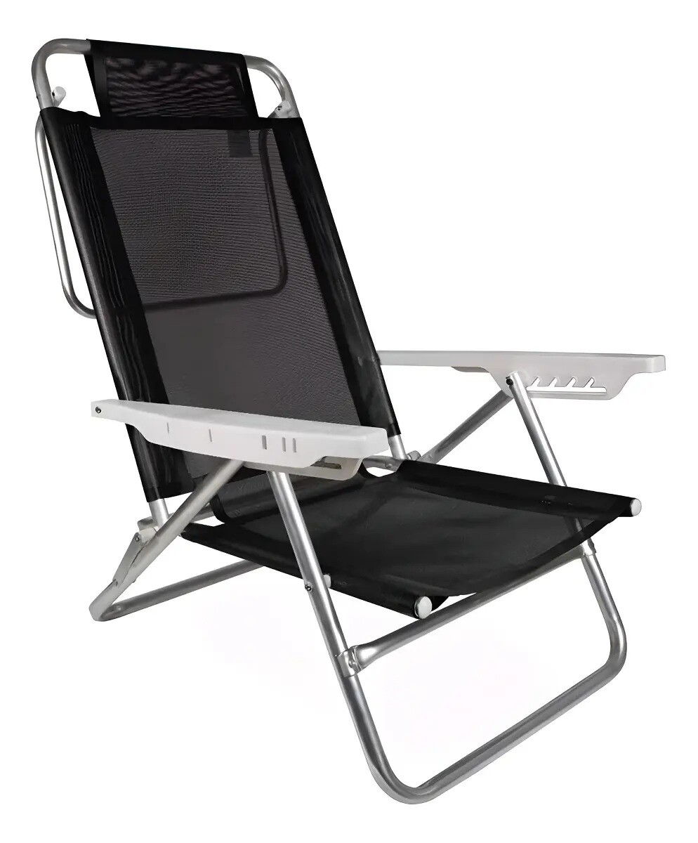 SILLA DE ALUMINIO PLEGABLE MOR SUMMER NEGRO 2155 