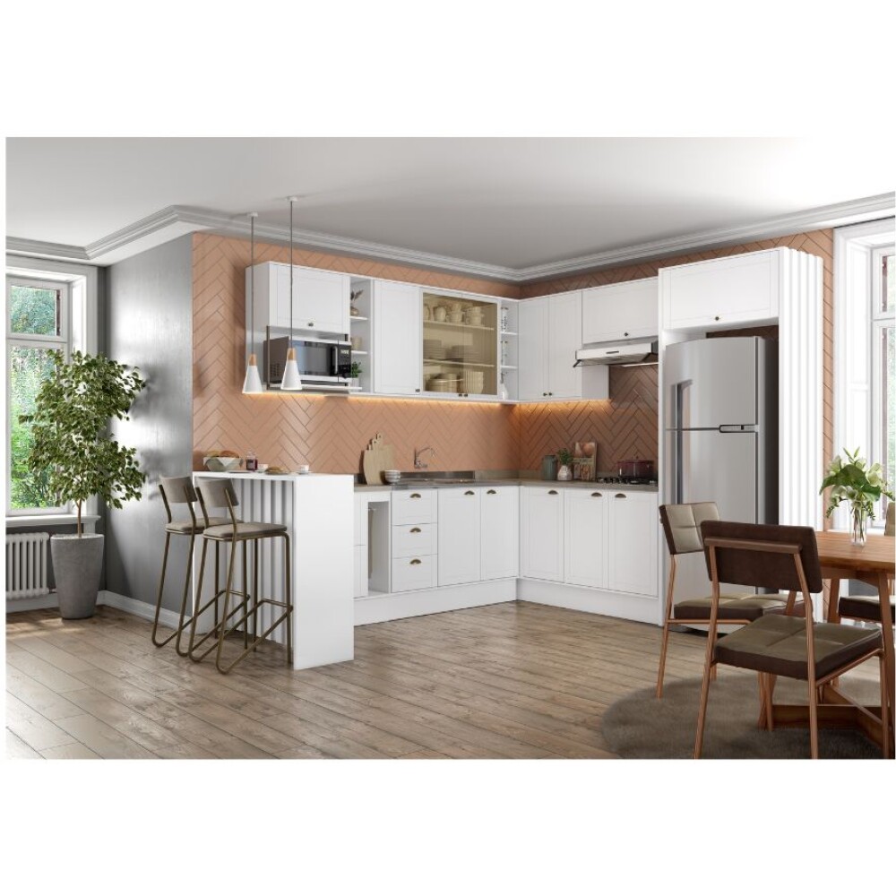 Aereo Americana 60 con Tiradores Oro Blanco Aereo Americana 60 con Tiradores Oro Blanco