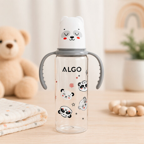 Mamadera Bebé 240ml Con Agarre Panda