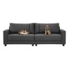 Sofa 4 cuerpos tapizado en tela Pet Friendly gris oscuro Sofa 4 cuerpos tapizado en tela Pet Friendly gris oscuro