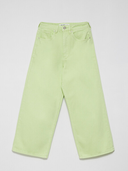 Pantalón de jean culotte Verde Claro