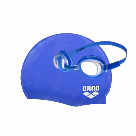 Set Lentes y Gorra De Natación Para Niños Arena Pool JR Azul