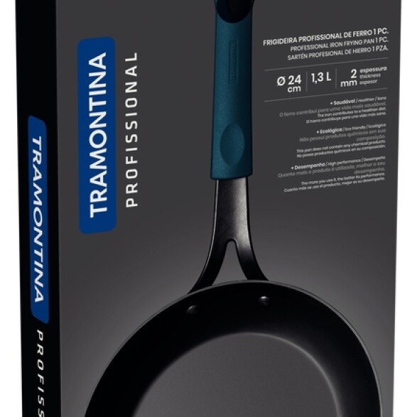 Sartén de hierro Ø 24cm. - 1,3 Lt. "PROFESIONAL" -TRAMONTINA TR5696