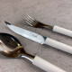 Juego de cubiertos x16 Pzas acero inox BLANCO
