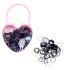 Colitas para el cabello de goma negras carterita corazón Colitas Para El Cabello De Goma Negras Carterita Corazón