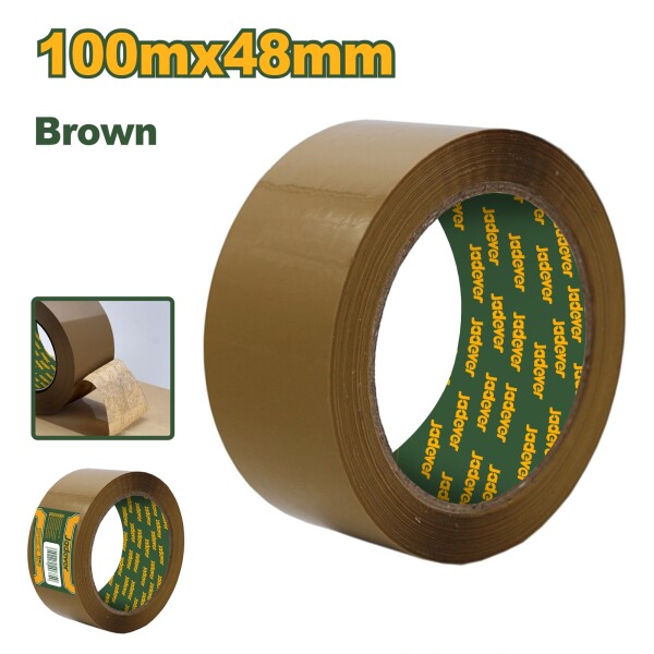 Cinta adhesiva marron 100m jadever JDPN1H30 Cinta adhesiva marron 100m jadever JDPN1H30