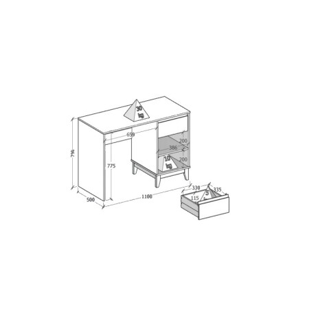 ESCRITORIO FINESTRA PRATA 1 CAJON. FREIJO ESCRITORIO FINESTRA PRATA 1 CAJON. FREIJO