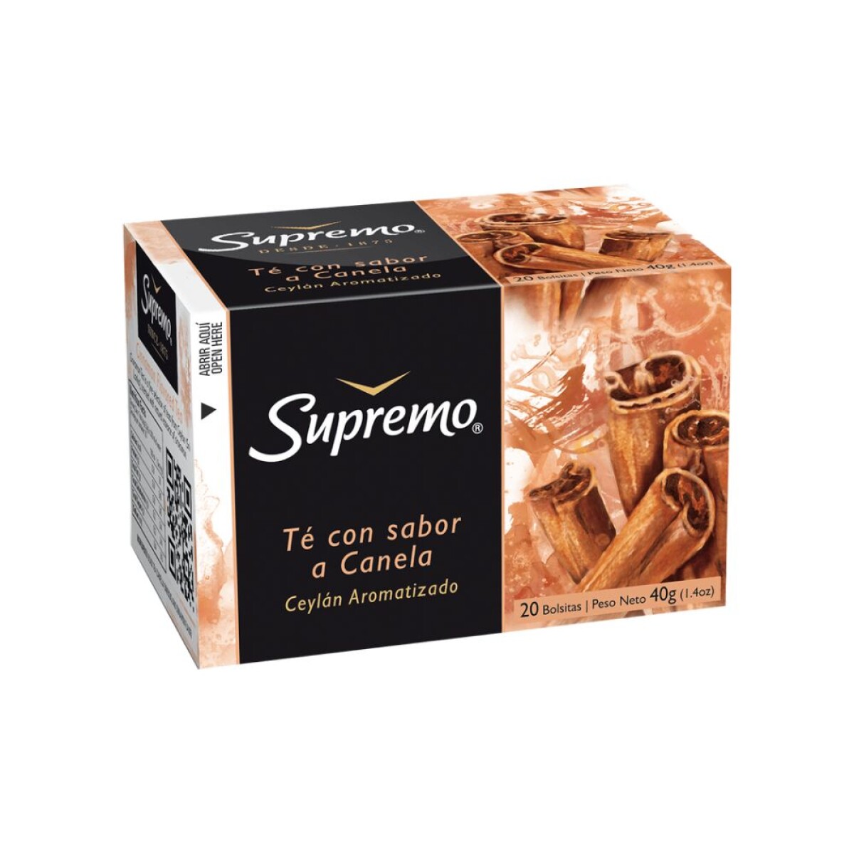 Té Negro Con Canela Supremo 20 Unidades 