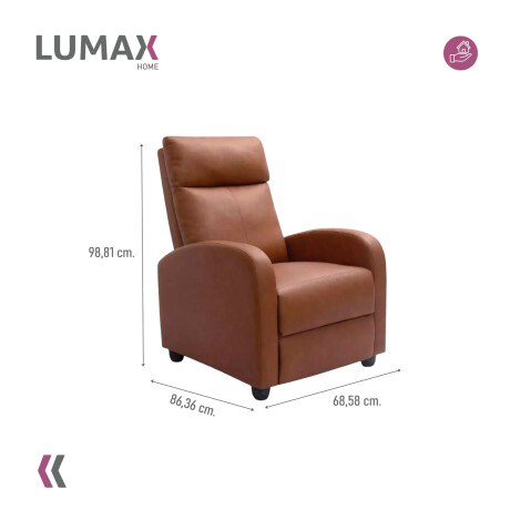 Sillón Reclinable Charlton Butaca Sofa Living Marrón