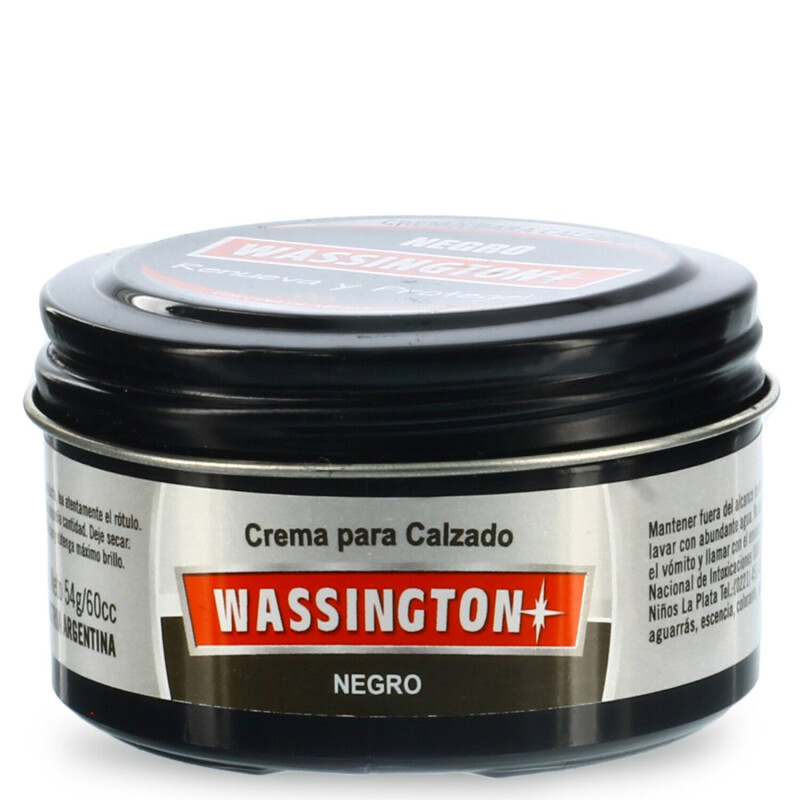 Limpiador Wassington Crema Para Calzado Negro
